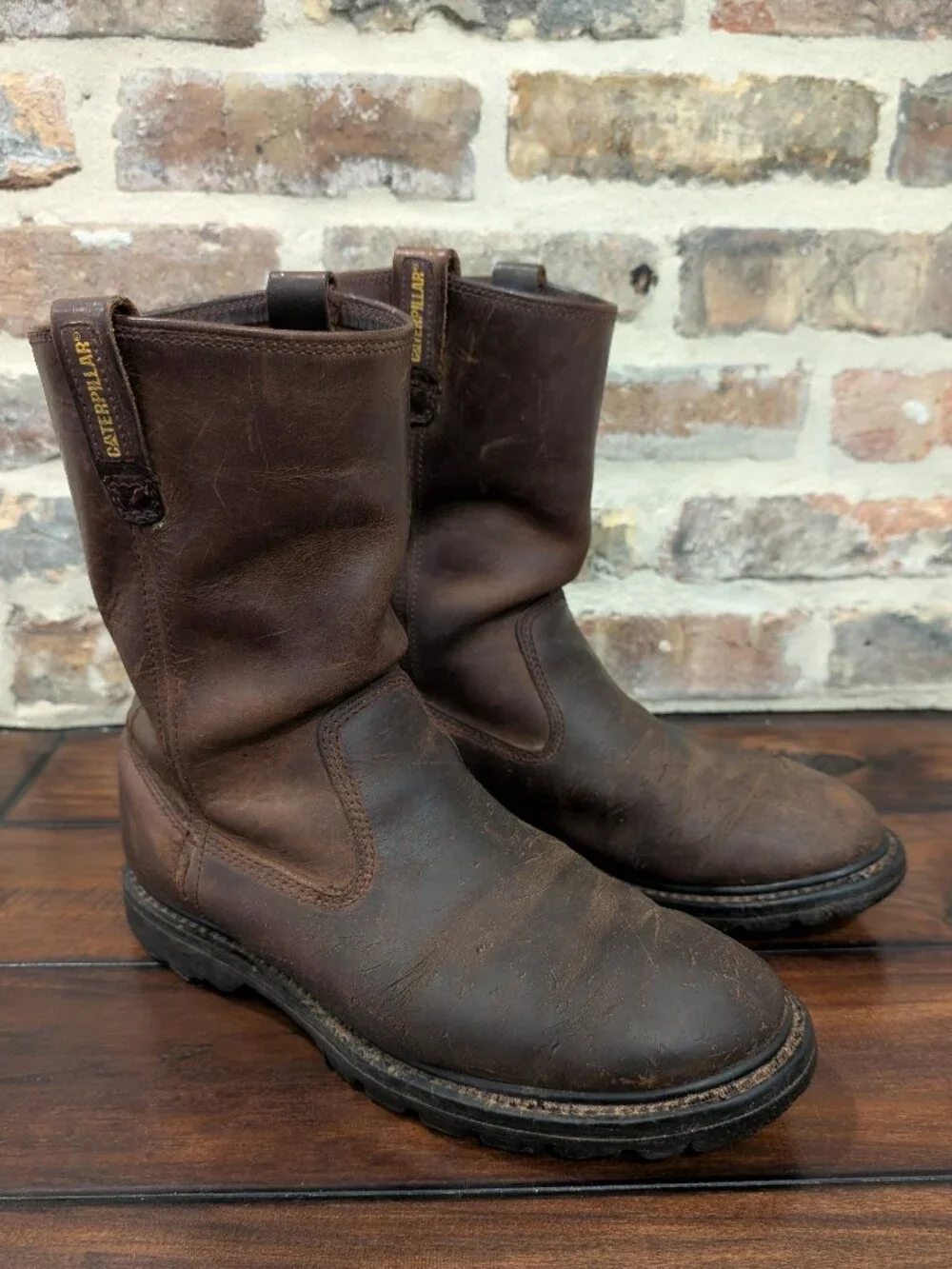 Caterpillar CAT P72191 Revolver Wellington Western Leather Soft Toe Men Boots 11